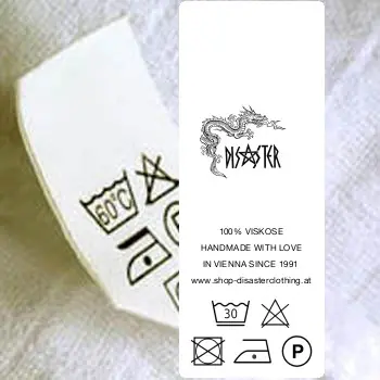 Clothing Labels With Washing Symbols