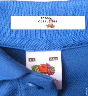 48 Personalised Iron-On Name Labels for Clothing | Back Neck Labels